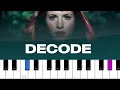 Paramore - Decode piano tutorial