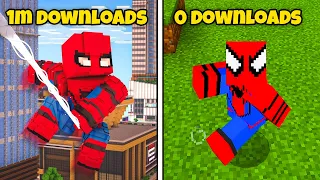 Testei ADDONS de HOMEM ARANHA COM 0 DOWNLOADS