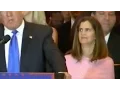 Did Mary Pat Christie just roll her eyes at Trump for his Hillary playing the woman card remark