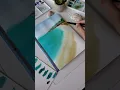 Watercolor Beach landscape