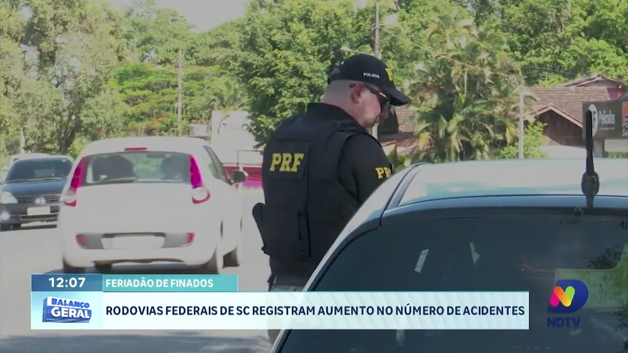 Rodovias federais de SC registram aumento no número de acidentes durante o feriado de Finados