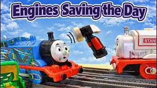 Thomas engines Saving the day toy train stories with the Funlings