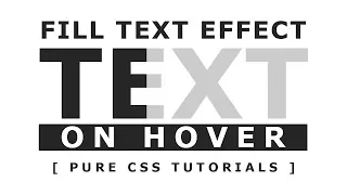 Fill Text Effect On Hover - Css3 Hover Effect