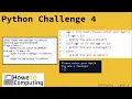 Python challenges level 3 challenge 4