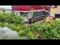 Download Lagu Ohh Be Watchful Start New Landfill! Using Truck 25.5Ton Dumping Stone Soil with Dozer D60 Push Soil