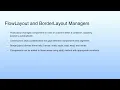 Short Summary Lecture 40 AWT Programming II
