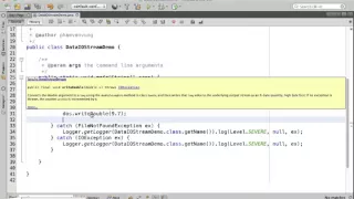 Java Data Input Output Stream Demo