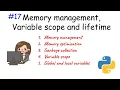 Python memory management scope and lifetime