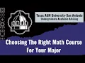 Choosing the right math course for your major