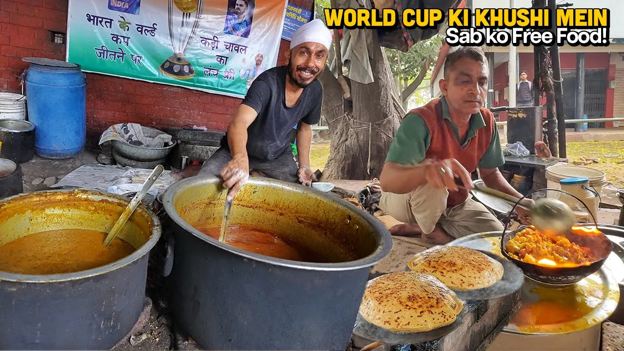 60/- Rs Amritsari Indian Street Food   World Cup Thali, Rajma Chawal, Kadhi Chawal, FireTadka Paneer