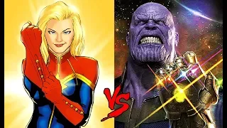 thanos vs captain marvel comics vs marvel cinematic universe
