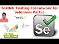 Selenium Tutorial For Beginners 36 TestNG Testing Framework for Selenium Part-3 G C Reddy
