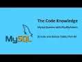 MySQL Queries with PhpMyAdmin Create And Delete Table Part 02