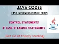 If Else-if Ladder Statements Java Program