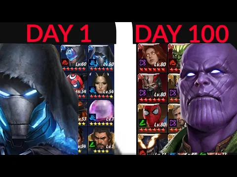 Download MP3 Day 1 vs Day 100 F2P Account Progression in Marvel Future Fight