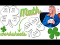 3rd grade math shamrock addition practice worksheet editable digital download for the classroom