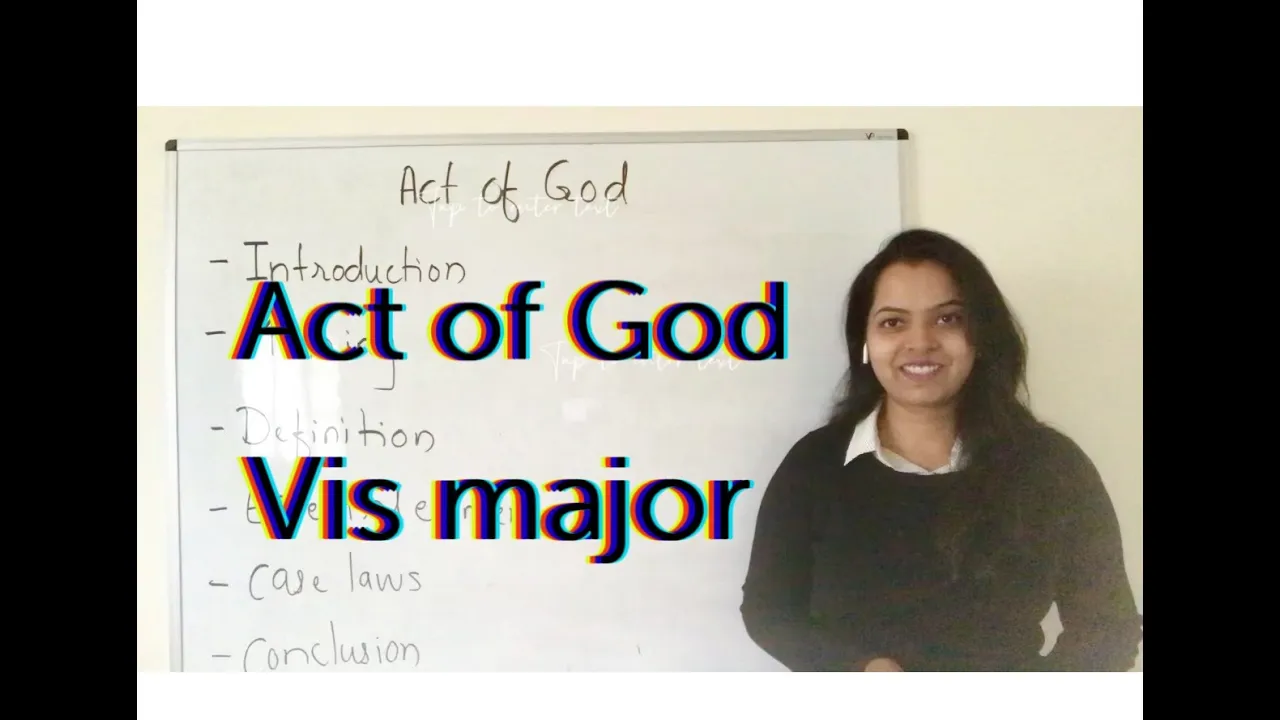 Act of God or Vis major in torts with case laws ! by Dr. Vaishali Golivadekar
