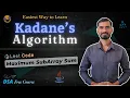 Kadane s Algorithm Explained Maximum Subarray Sum LeetCode 53 DSA Java for Placements