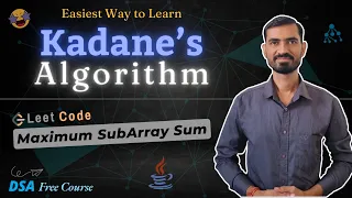 Kadane s Algorithm Explained Maximum Subarray Sum LeetCode 53 DSA Java for Placements