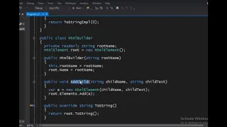 Fluent Builder Pattern in C