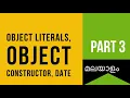 Part 3 Object Literals Object Constructor Date Web Development Challenge in Malayalam