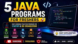5 Java Programs You MUST Know Before Your Fresher Interview Part 1
