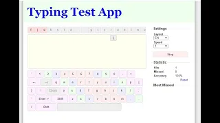 Typing Test App using JavaScript