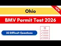Ohio BMV Permit Test 2026 25 Difficult Questions to Pass First Try