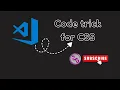 VS code snippet trick you can generate a full CSS boilerplate in just on Click