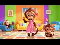 Five Little Monkeys 🐵  | Counting Song for Kids | Candy Heroes