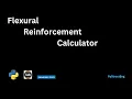 Flexural reinforcement calculator using python handcalc and Jupyterlab desktop