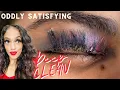 Eyelash Extensions cleaning Oddly Satisfying