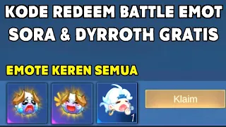 free sora battle emote redeem code free dyrroth emot mobile legends hurry up 