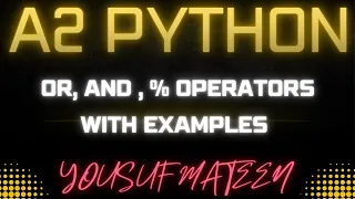 Basic Python Programming Day 3 A Level Computer Science 9618