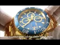 Invicta Pro Diver 13011 Automatic Gold Plated Valjoux 7750 Watch Review