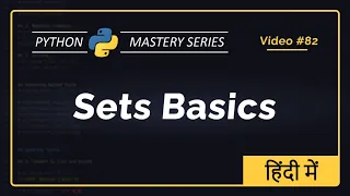 Python SET BASICS in Hindi Creating Adding Removing elements in SETS Python Tutorial
