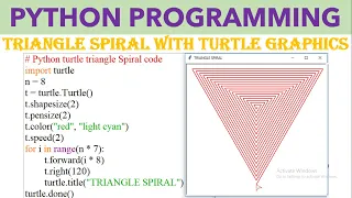 Python Program Spiral With Turtle Graphics