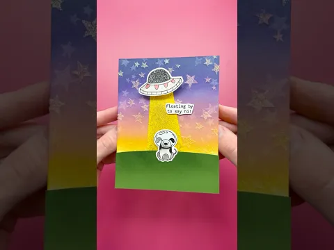 Make An OUT OF THIS WORLD Greeting Card With Me!🚀✨ ASMR Crafting #diy #asmr #craft