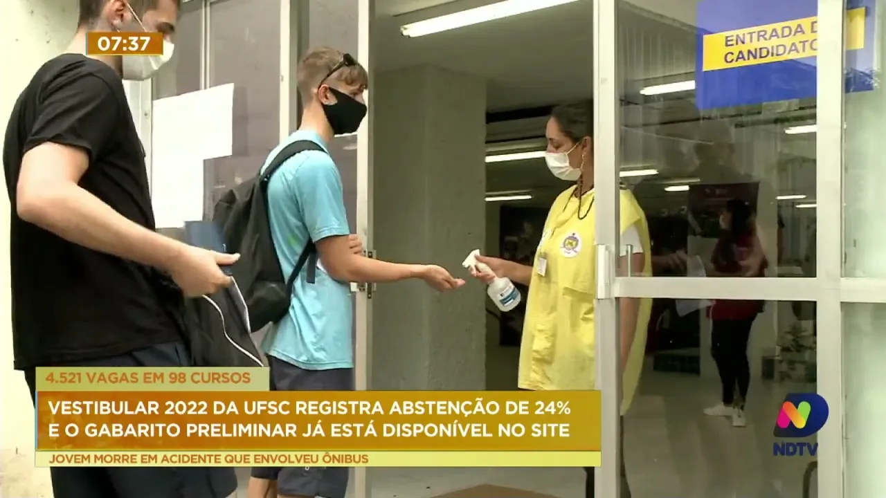 Vestibular 2022 da UFSC registra abstenção de 24% e o gabarito preliminar já está disponível no site