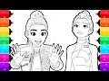 Coloring Rumi Different Emotions Coloring Page from KPop Demon Hunters