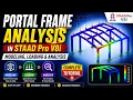 Portal Frame Analysis in STAAD Pro V8i Modeling Loading Analysis