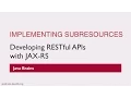 REST Web Services 25 - Implementing Subresources