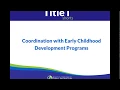 Coordination with Early Childhood Development Programs TItle I Shorts
