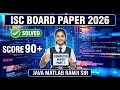 ISC Computer Science 2026 Paper Part 1 Section A Score 9 with Java Matlab Ramji Sir