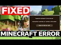 How To Fix Minecraft Can t Connect to Server Minecraft Server