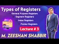Types of Registers General Purpose Registers Segment Index Pointer Registers Lecture 3