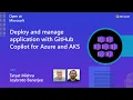 Deploy and manage application with GitHub Copilot for Azure and AKS