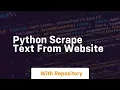 python scrape text from website