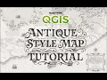 Making an antique-style map in QGIS