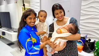 കാത്തിരുന്ന കണ്മണി വന്നു 😍 കുഞ്ഞിനെ കാണാൻ വീട്ടിലേക്ക് 😊 Home 🏠 First time after Delivery 